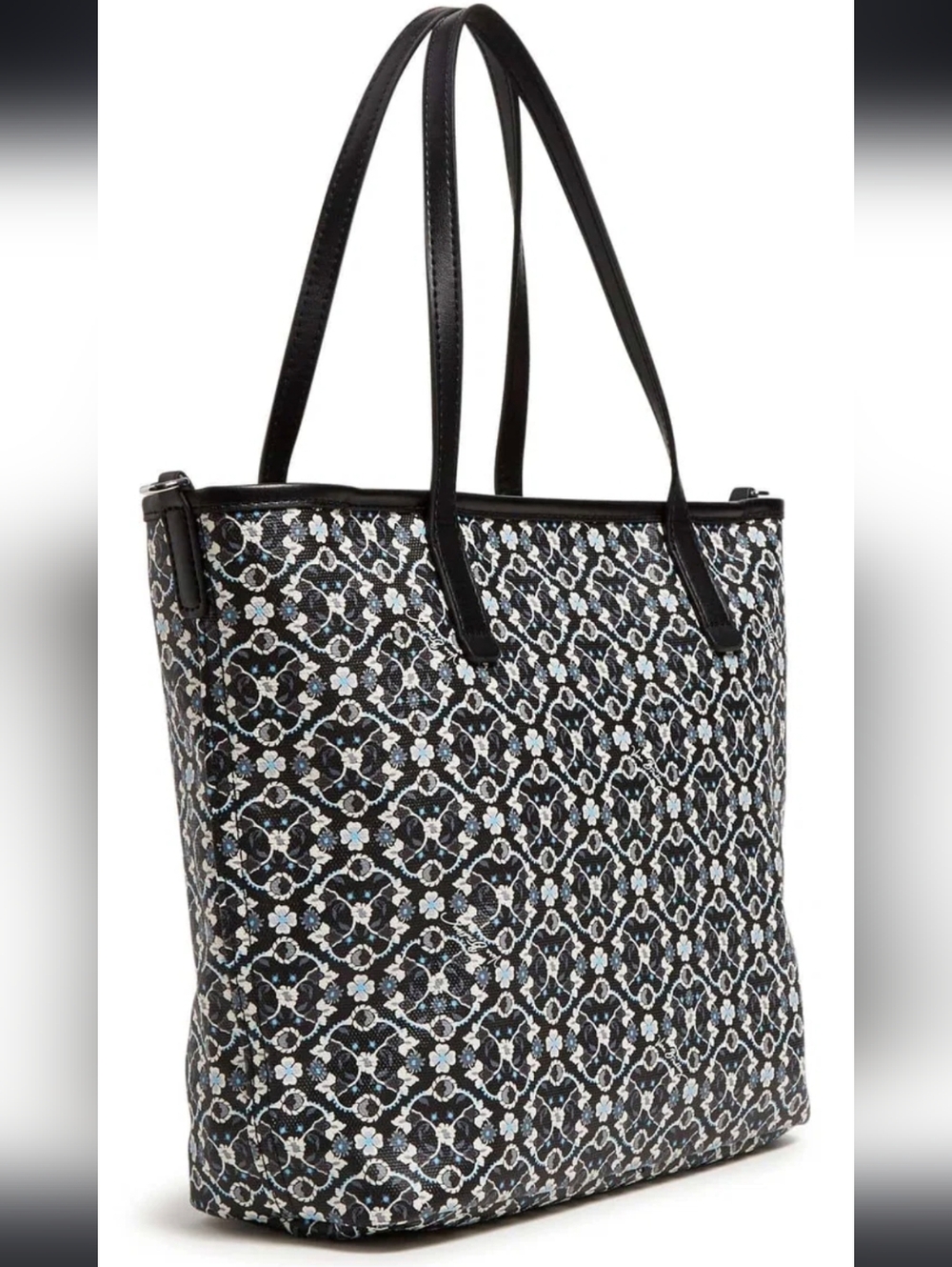 Vera Bradley Small Every Day Tote In Charcoal Vines NWT